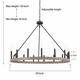 Acroma 15 Light 40 In Modern Farmhouse Wagon Wheel Chandelier-UL
