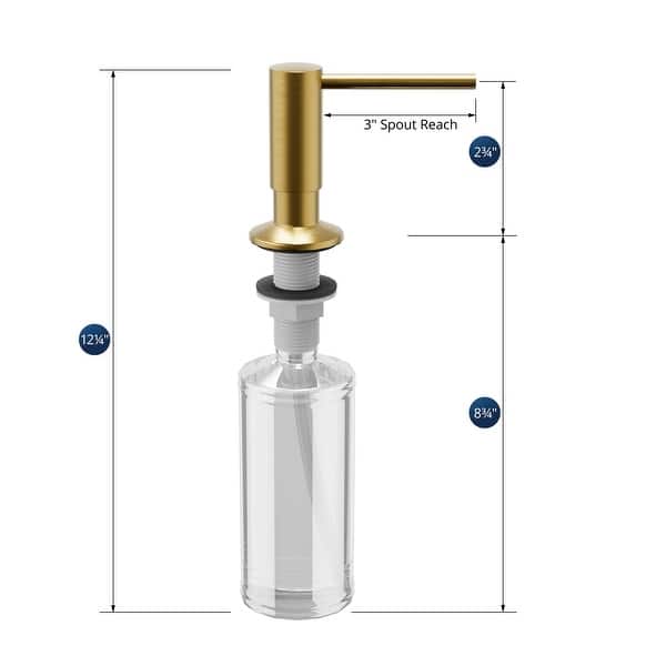 dimension image slide 6 of 9, Karran SD35 Kitchen Soap/Lotion Dispenser