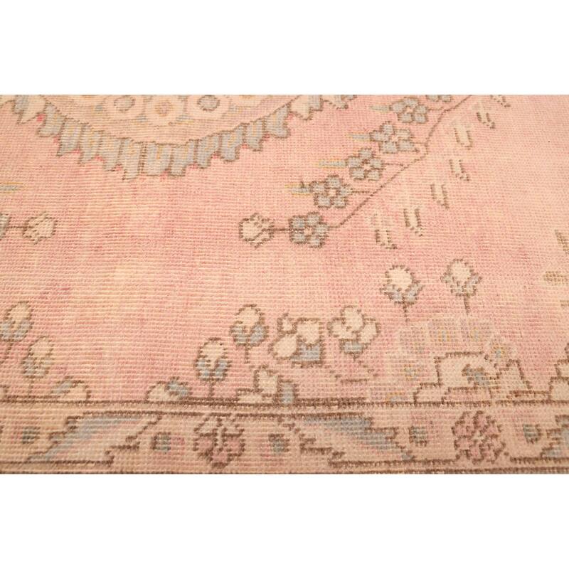 ECARPETGALLERY Hand-knotted Antalya Vintage Pink Wool Rug - 6'5 x 9'0