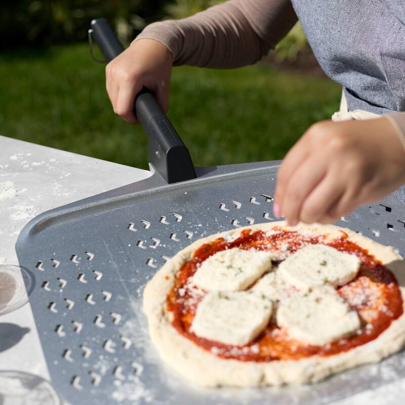 ZWILLING BBQ+ Stainless Steel Perforated Pizza Peel with Detachable Handle - 1 unit