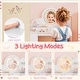preview thumbnail 16 of 18, Costway Kids Vanity with Lights, 2 Drawers & 2-Tier Bookshelf, 3 Hooks - See Details