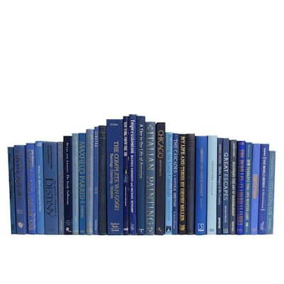 Books Blue Decorative Accessories: Denim Oversized Color By The Foot