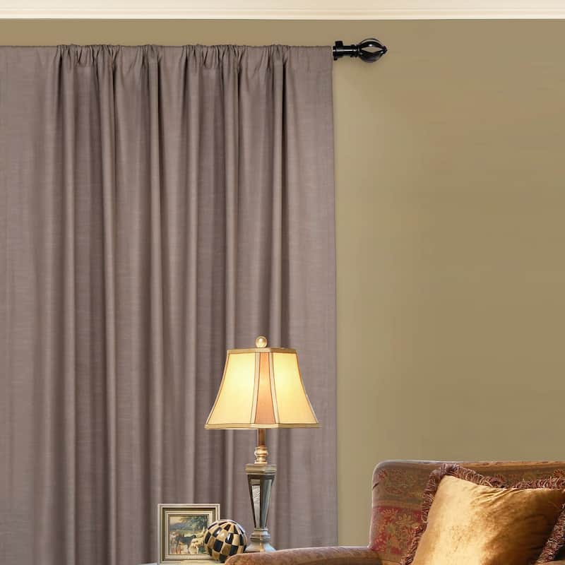 Lumi 3/4" Single Curtain Rod Set Oil Rubbed Bronze- Acorn Cage finials