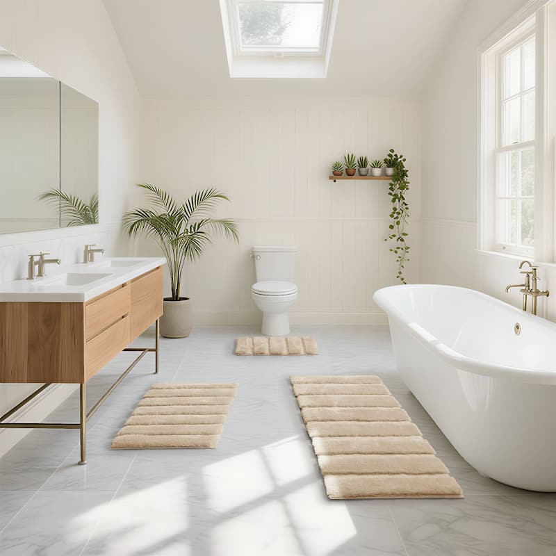 Madison Park Tufted Pearl Channel Solid Bath Rug