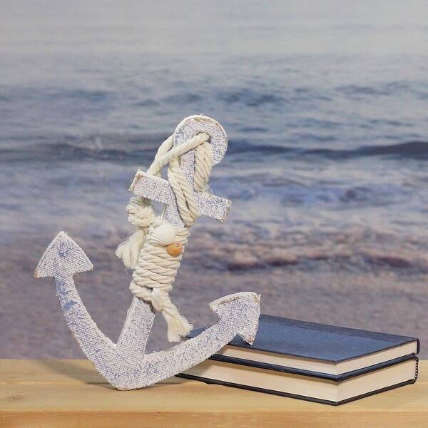 Shop 12 White And Blue Nautical Hanging Anchor Wall Decor On