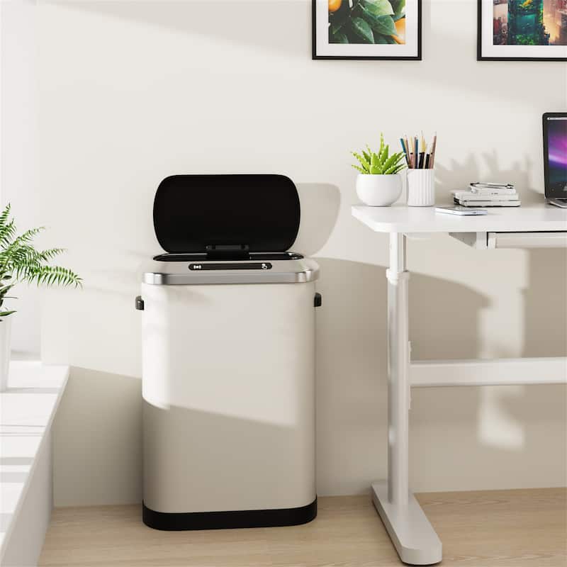 50L Smart Automatic Trash Cans - White