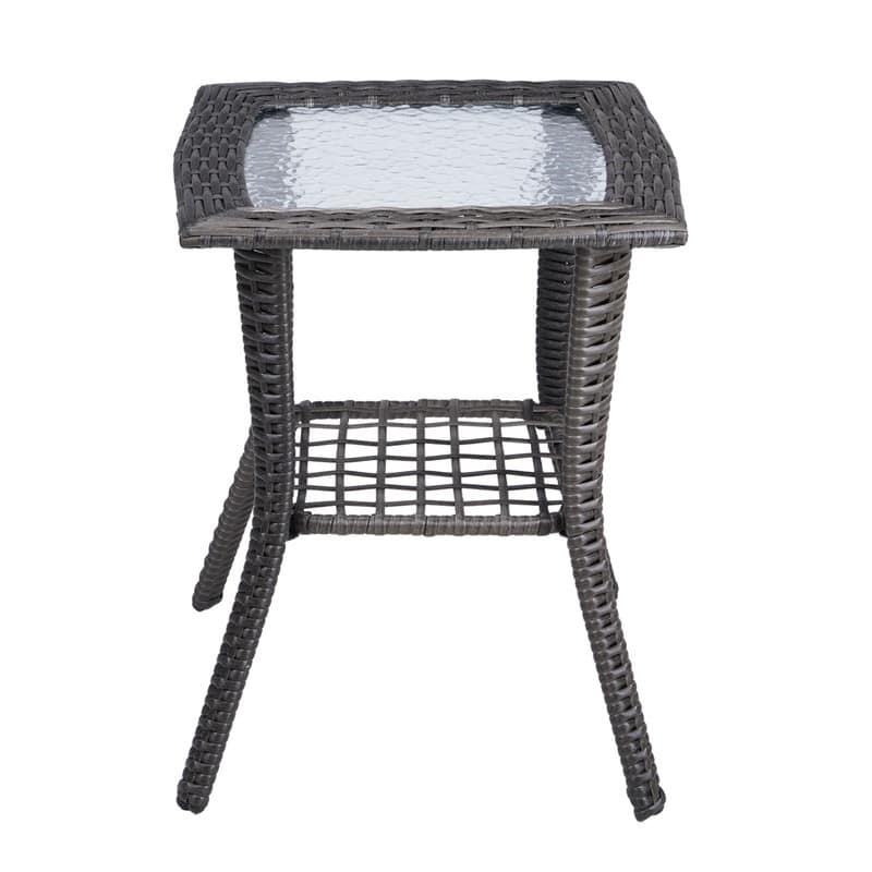 Patio 22 in. Wicker Side Table