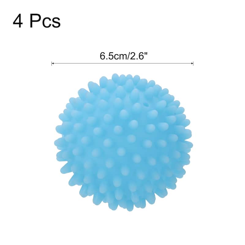 4x Reusable Laundry Dryer Balls for Fabric Softener Reduce Drying Time - Sky Blue