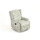 preview thumbnail 27 of 102, 29'' W Pattern Floral Swivel Manual Push Back Recliner Glider Chair