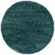 preview thumbnail 83 of 83, SAFAVIEH Fontana Shag Kimberlie Solid 2-inch Thick Rug 6'7" Round - Dark Green - Round