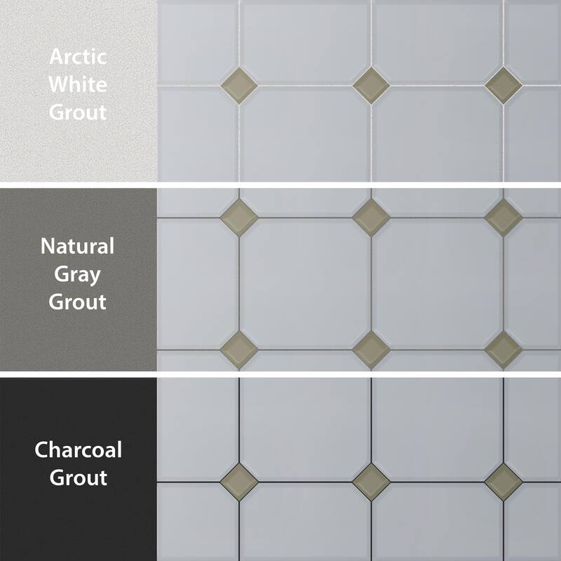 Merola Tile Vaudeville Octagon Humo with Taco Oliva 7-7/8" x 7-7/8" Porcelain Floor and Wall Tile