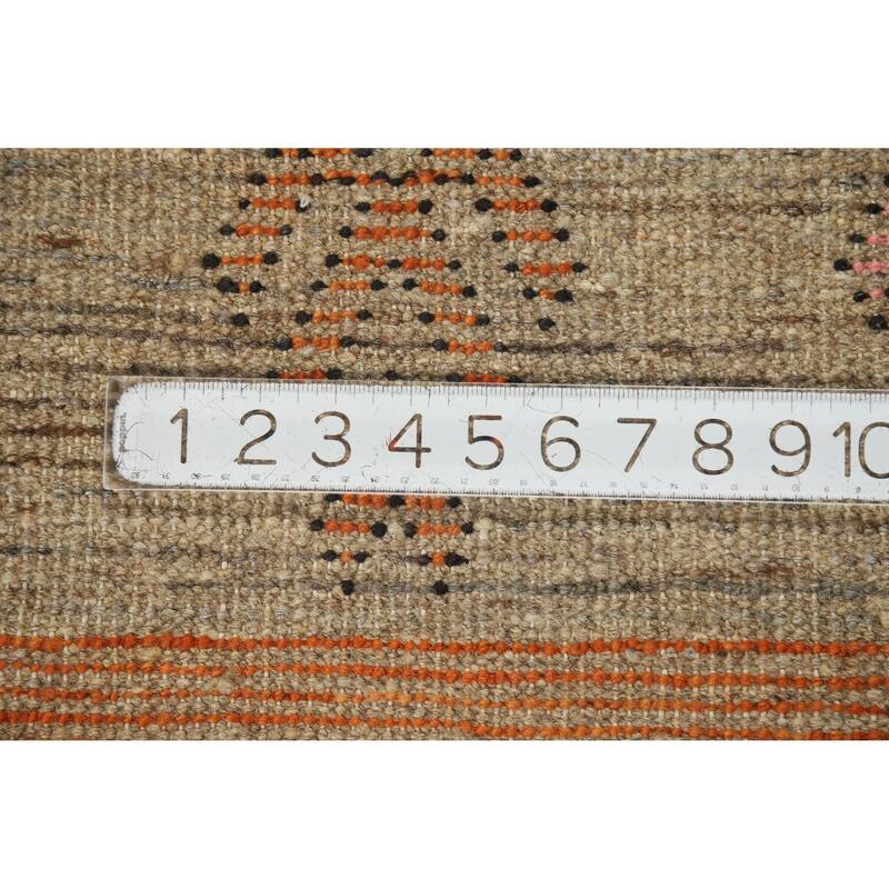 Geometric Moroccan Square Area Rug Hand-Knotted Wool Carpet - 5'9" x 6'4"