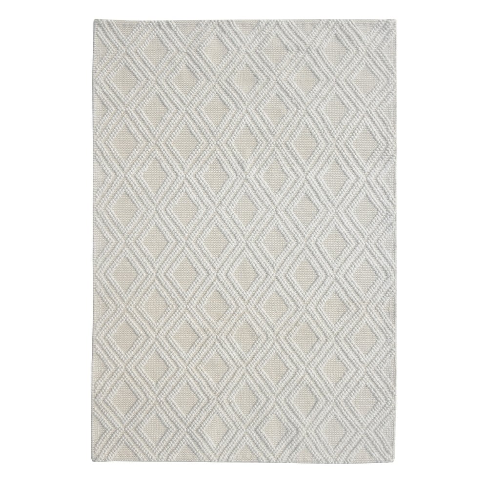 Domani Row Recycled Fiber Geometric Textured Area Rug