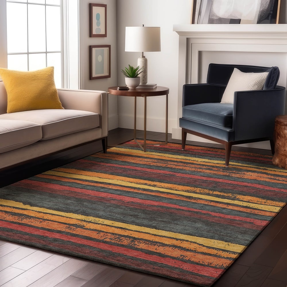 Premium Washable Super Soft Stripe Mayfield Rug