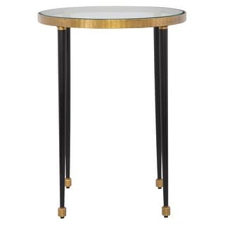 Uttermost Stiletto Antique Gold Side Table - 17"W x 22"H x 17"D