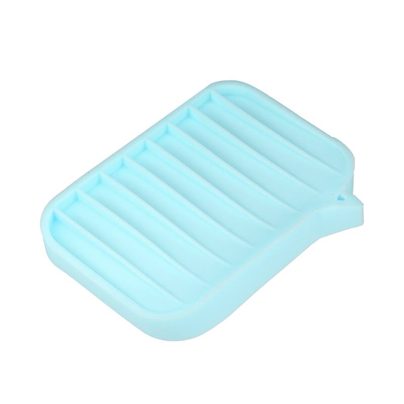 Soap Dish Soap Cleaning Storage for Home Bathroom Kitchen Silicone 2 Pcs