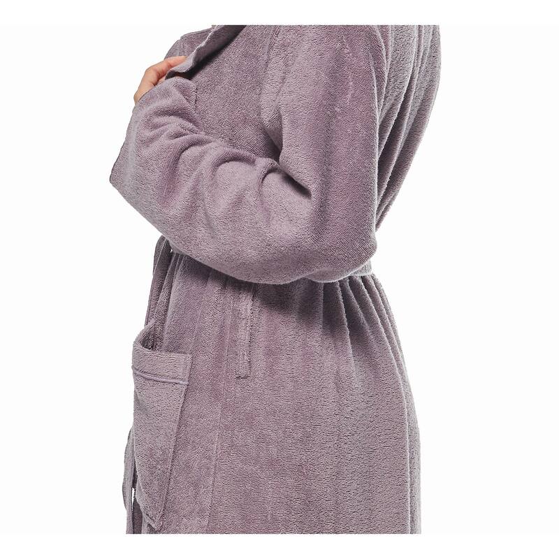 Women's Angel Stlyle Robe Ankle Long Hooded Turkish Cotton Bathrobe
