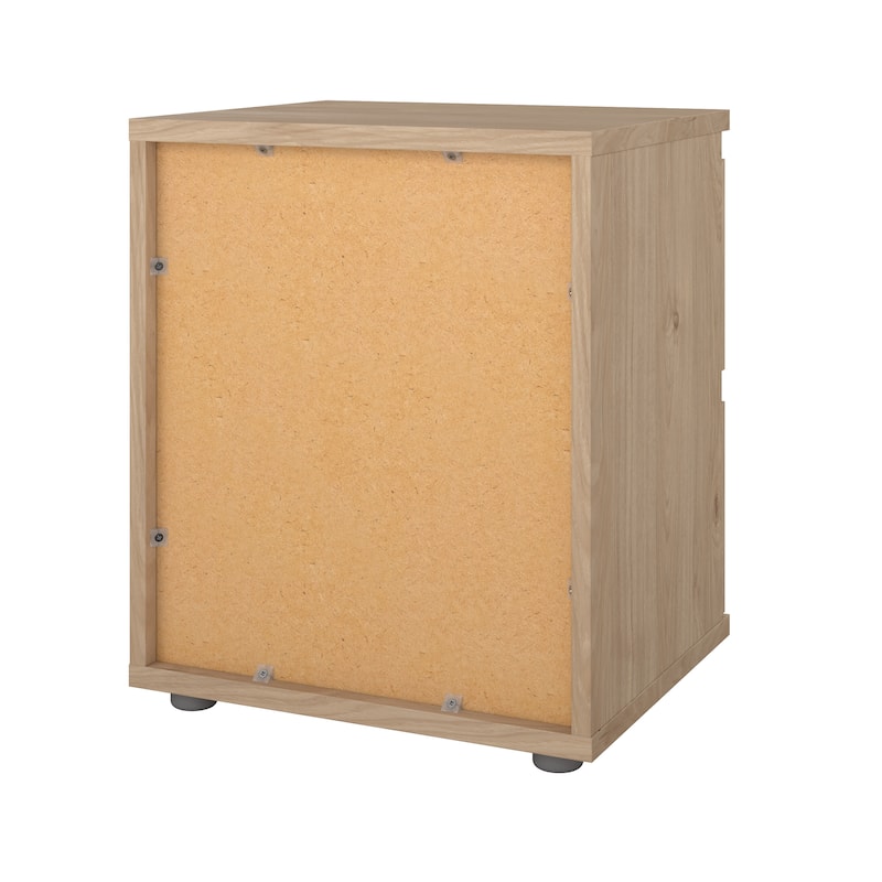 Porch & Den Aurora 2 Drawer Nightstand, Jackson Hickory