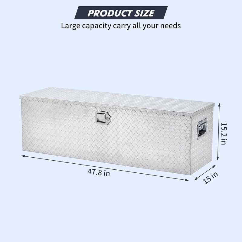 Aluminum Truck Bed Tool Box Heavy Duty with Sliding Shelf
