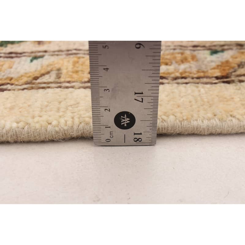 ECARPETGALLERY Hand-knotted Peshawar Oushak Ivory Wool Rug - 8'10 x 12'2