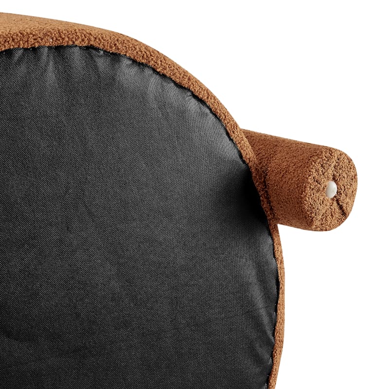 NPD Furniture Maisie Faux Shearling Accent Arm Chair