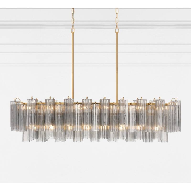 Crystorama Lighting Group ADD-317-SM Addis 14 Light 52" Wide Linear