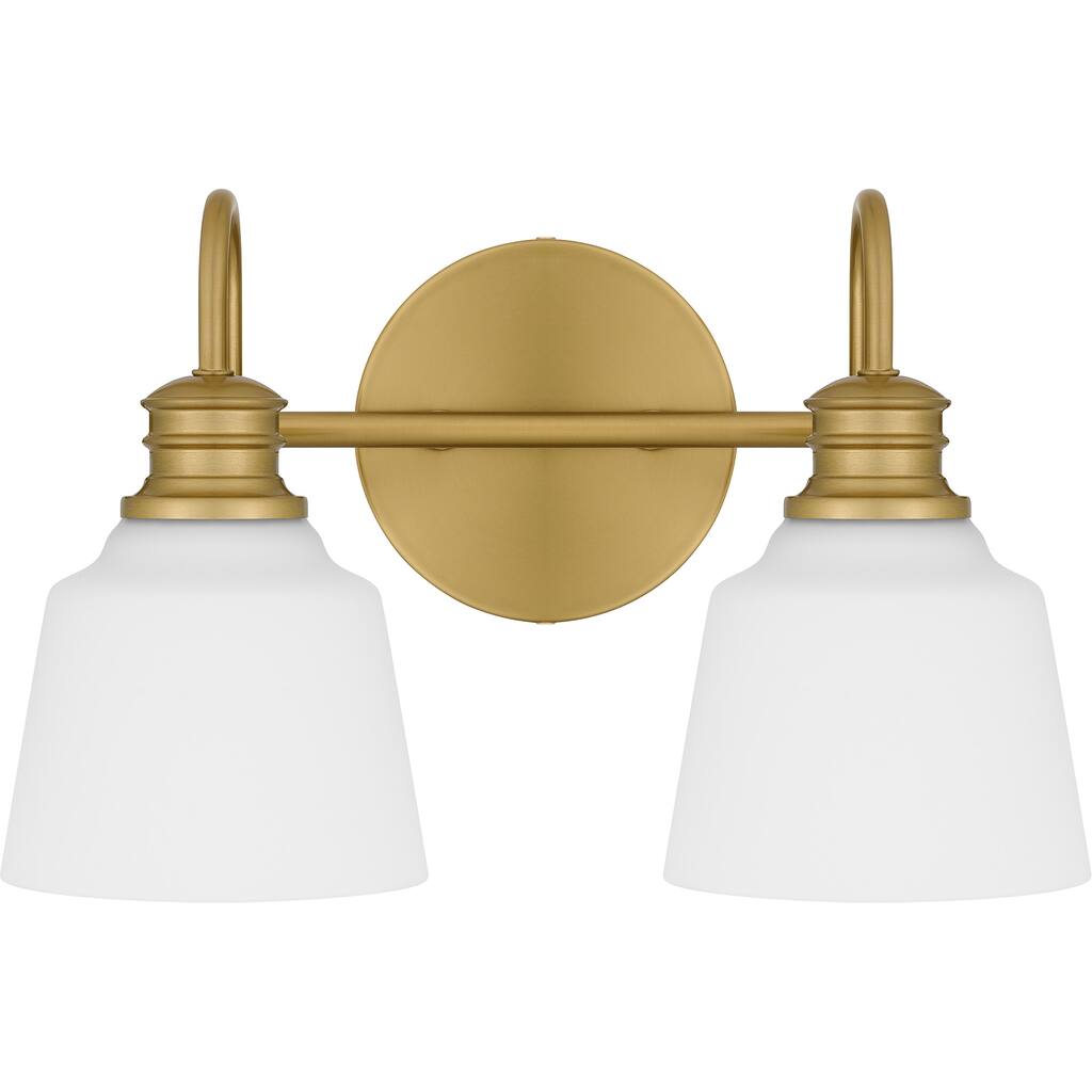 Hinton 2-Light Aged Brass Bath Light
