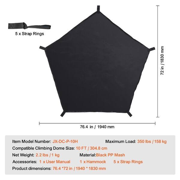Climbing Dome,Jungle Gym Supports 750LBS and Easy Assembly, 12FT Geometric Dome Climber Play Center for Kids 3 to 10 Years Old