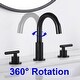 preview thumbnail 4 of 31, 8 Inch Widespread Bathroom Sink Faucet 3 Holes Bathroom Faucet Double Handle Modern Basin Vanity Faucets Deck Mounted No Drain