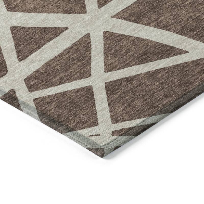 HomeRoots Geometric Transitional Rectangle Outdoor Rug