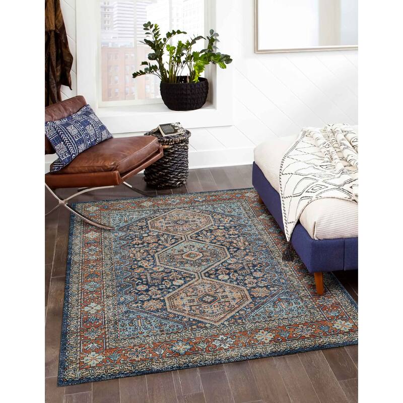 ECARPETGALLERY Machine Woven Alicia Copper Area Rug