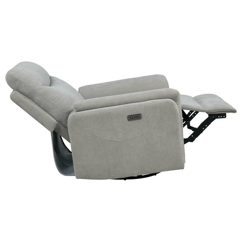Adler Upholstered Power Swivel Glider Recliner