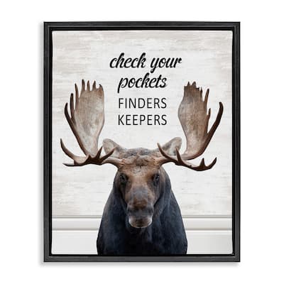 Stupell Check Pockets Laundry Reminder Framed Floater Canvas Wall Art Design By Lettered and Lined