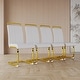 preview thumbnail 5 of 18, 2 Piece Dining Chairs Set,Modern Fashion Kitchen Vanity Patio Club Guest Office Chair,Plating Golden Metal Legs