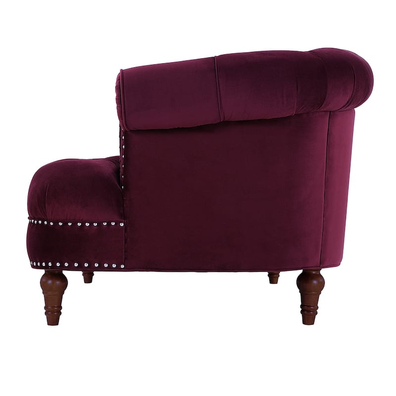 La Rosa 68.5" Victorian Tufted Chesterfield Loveseat