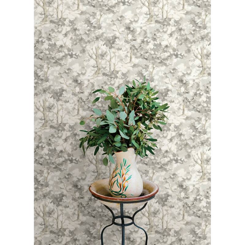 Chesapeake Thicket Charcoal Forest Wallpaper