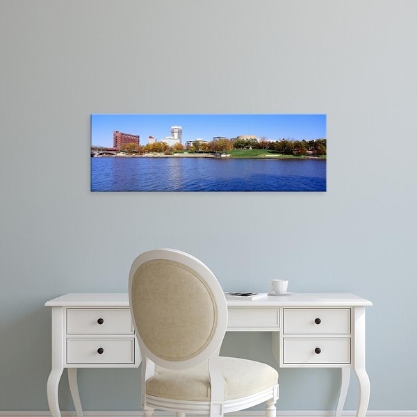 Easy Art Prints Panoramic Images's 'Buildings in a city, Wichita, Kansas, USA' Premium Canvas Art