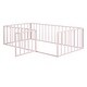 preview thumbnail 17 of 30, Twin Size Metal Floor Bed Frame with Fence and Door for Kids' Bedroom