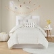 preview thumbnail 121 of 124, Intelligent Design Maize Cotton Jacquard Duvet Cover Set with Euro Shams and Throw Pillows Ivory - Twin