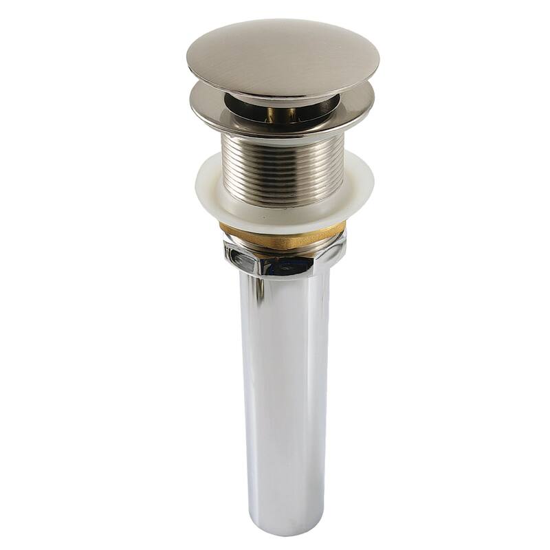 Kingston Brass Trimscape Brass Pop Up Drain for Cast Iron Utility Sink - Brushed Nickel