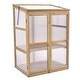 preview thumbnail 1 of 7, Portable Wooden Greenhouse for Garden - 30.0" x 22.5" x 43"(L x W x H)