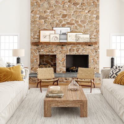 Zinnia Farmhouse Tasseled Area Rug