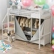 preview thumbnail 19 of 34, 2 Color 70"High Metal Full/Twin Size Loft Bed with Large Wardrobe and Storage Staircase Twin
