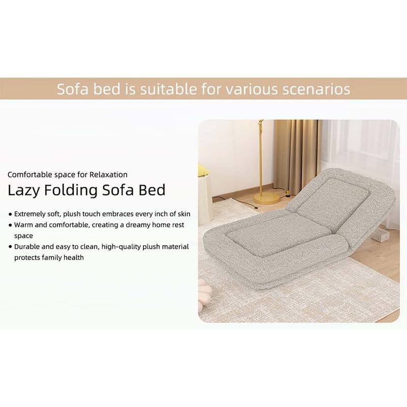 Sleek Modern Design Folding Sofa Chair with 5 Adjustable Positions for Gaming,Meditation,and Relaxation