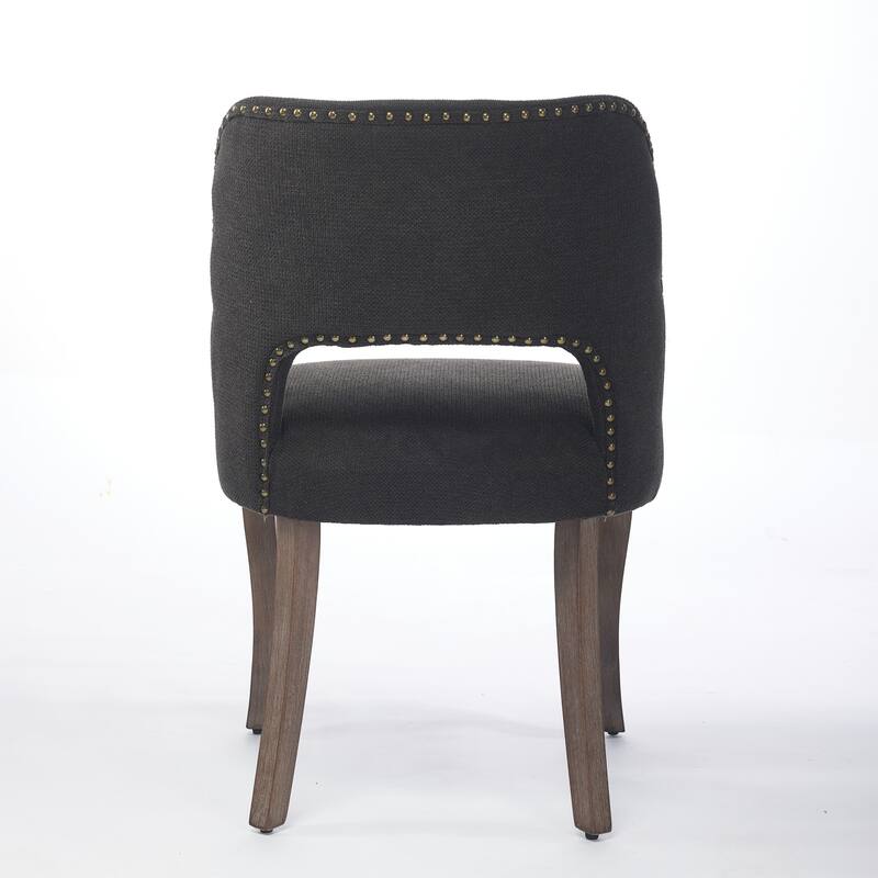 Set of 2 Modern Farmhouse Wooden Dining Chairs