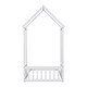 preview thumbnail 4 of 7, Twin House-shaped Roof Headboard Floor Bed Kidsbed, White