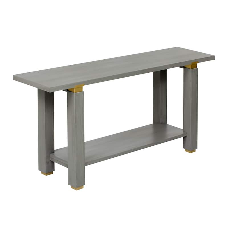 62.9" Console Table, Solid Wood Entryway Sofa Table with Storage Shelf for Hallway, Living Room, Bedroom, Foyer, Corridor