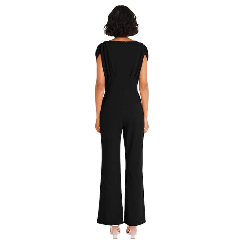 Maggy London V-Neck Dolman Sleeve Wide Leg Jumpsuit