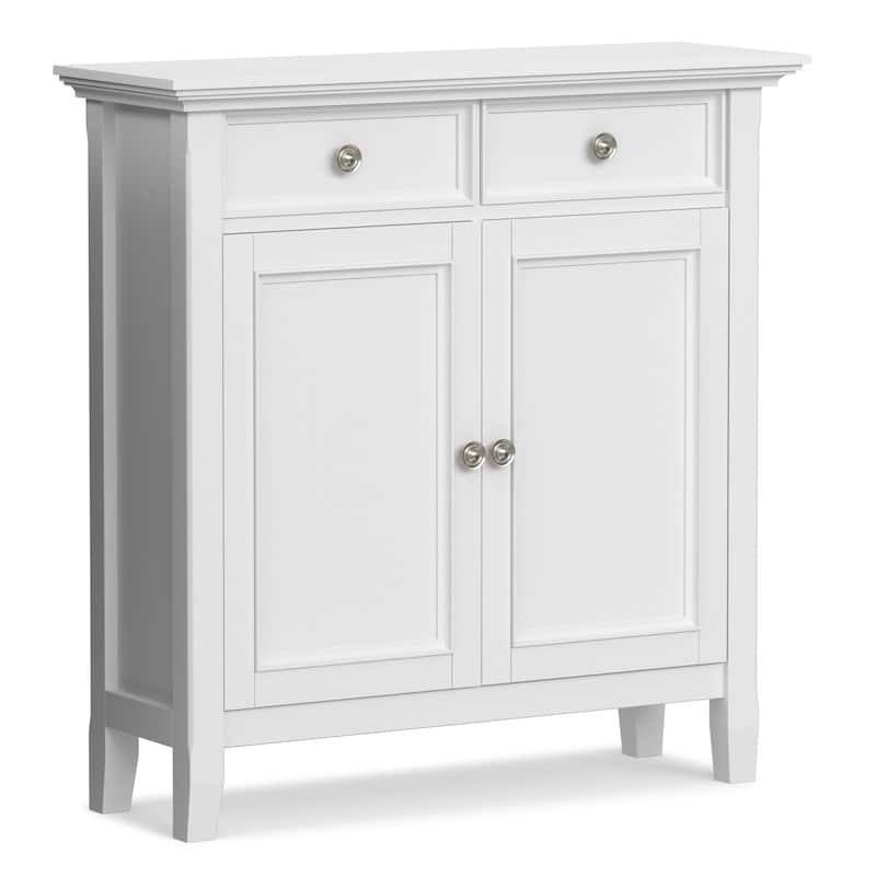 WYNDENHALL Halifax SOLID WOOD 36" Wide Transitional Entryway Storage Cabinet - 12"D x 36" W x 36"H