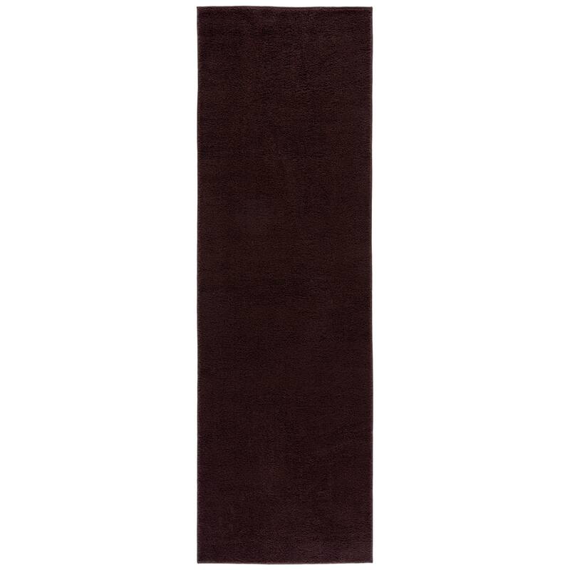 SAFAVIEH Boucle Alfiya Machine Washable & Slip Resistant Rug - 2'6" x 8' Runner - Brown